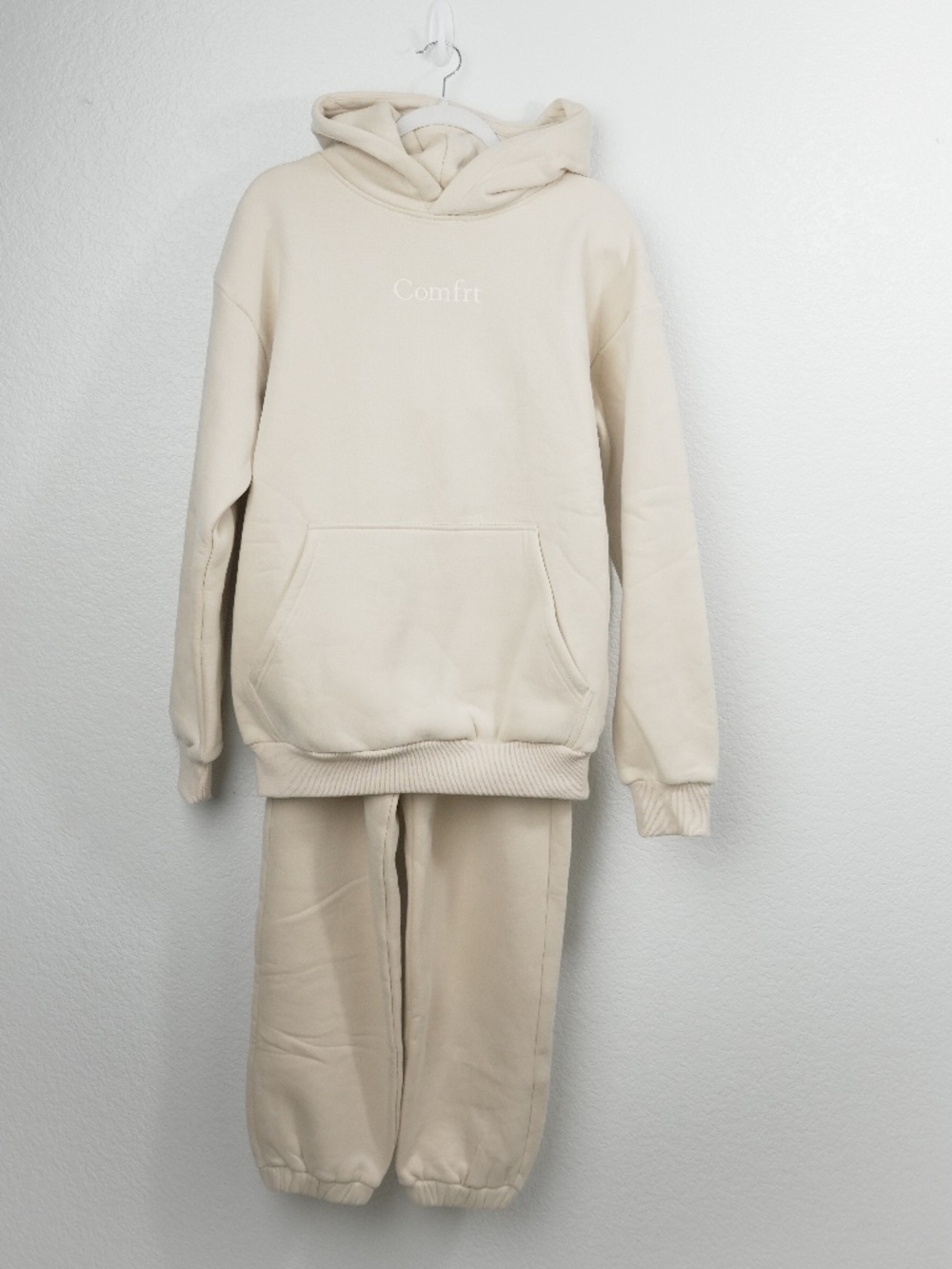 Comfrt Hoodie Set - Size Small - Beige